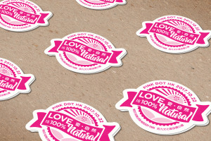 Pink Dot Hong Kong die cut sticker design and print